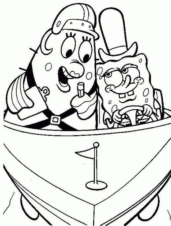 Plansa de colorat cu Spongebob 36 49